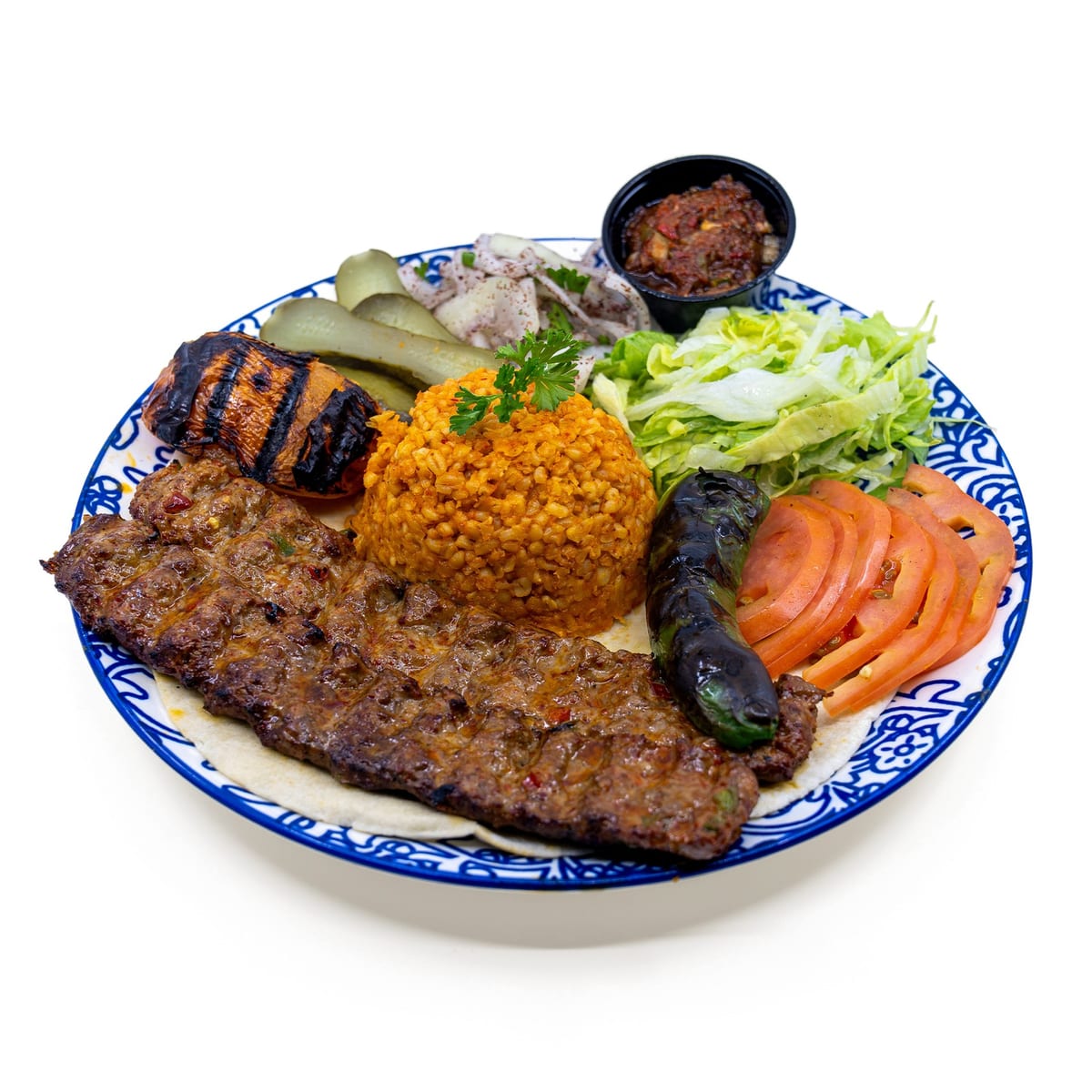 Adana kebab off the grill