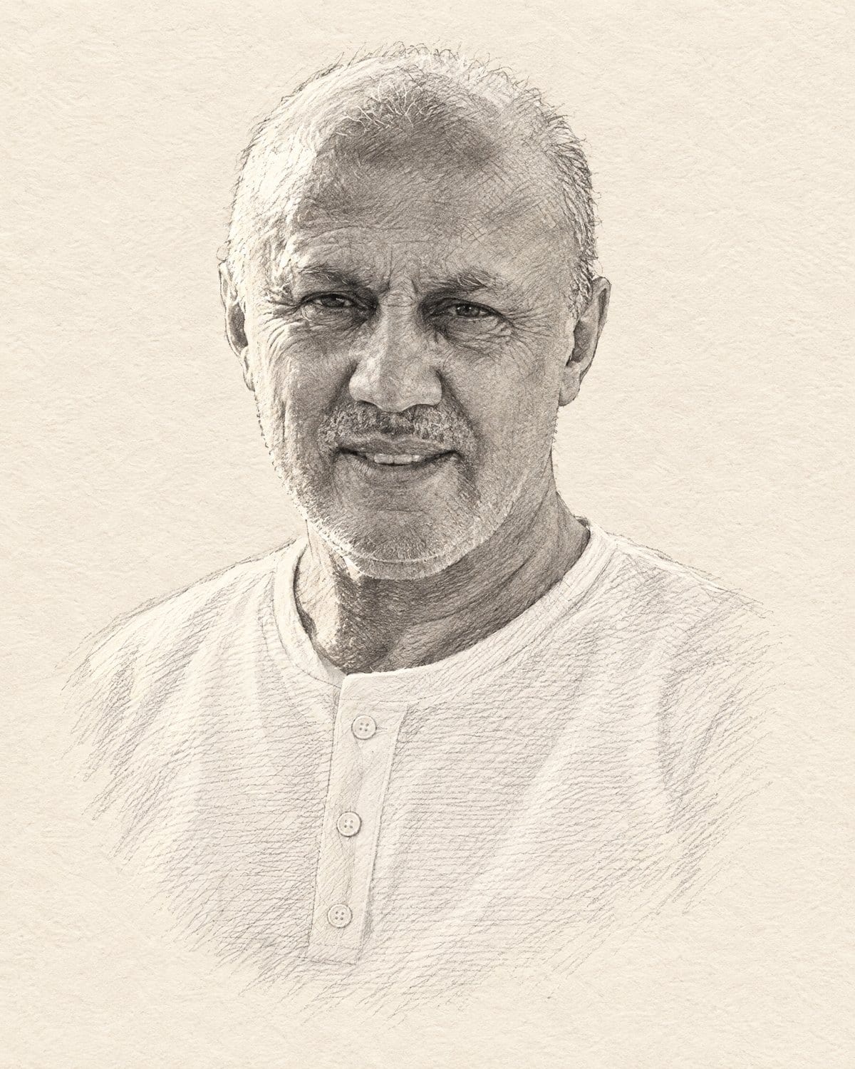 Pencil sketch of Ottoman Kitchen’s founder